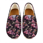 Embroidery Orchid Flower Pattern Print Casual Shoes