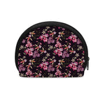 Embroidery Orchid Flower Pattern Print Coin Purse