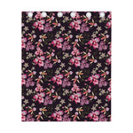 Embroidery Orchid Flower Pattern Print Curtain