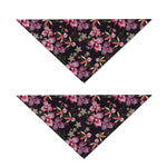 Embroidery Orchid Flower Pattern Print Dog Bandana