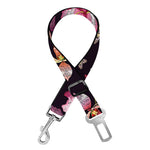 Embroidery Orchid Flower Pattern Print Dog Seat Belt