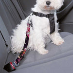 Embroidery Orchid Flower Pattern Print Dog Seat Belt