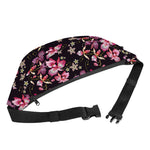 Embroidery Orchid Flower Pattern Print Fanny Pack