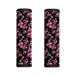Embroidery Orchid Flower Pattern Print Handle Covers