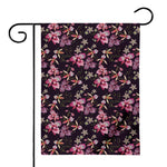 Embroidery Orchid Flower Pattern Print House Flag