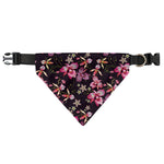 Embroidery Orchid Flower Pattern Print Over The Collar Dog Bandana