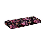 Embroidery Orchid Flower Pattern Print Piano Keyboard Cover