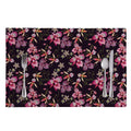 Embroidery Orchid Flower Pattern Print Placemat