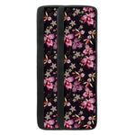Embroidery Orchid Flower Pattern Print Refrigerator Handle Covers