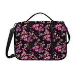 Embroidery Orchid Flower Pattern Print Shoulder Strap Bible Bag