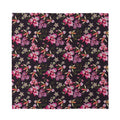 Embroidery Orchid Flower Pattern Print Silk Bandana