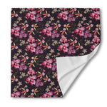 Embroidery Orchid Flower Pattern Print Silk Bandana
