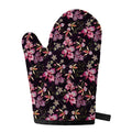 Embroidery Orchid Flower Pattern Print Single Oven Mitt