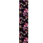 Embroidery Orchid Flower Pattern Print Table Runner