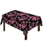 Embroidery Orchid Flower Pattern Print Tablecloth