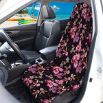 Embroidery Orchid Flower Pattern Print Waterproof Car Seat Cover