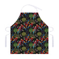 Embroidery Parrot Pattern Print Adjustable Apron