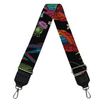 Embroidery Parrot Pattern Print Bag Strap