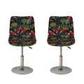 Embroidery Parrot Pattern Print Bar Stool Covers