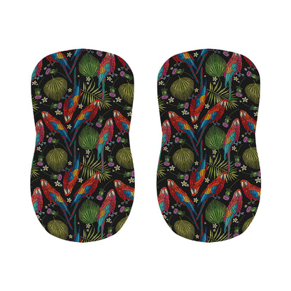 Embroidery Parrot Pattern Print Bar Stool Covers