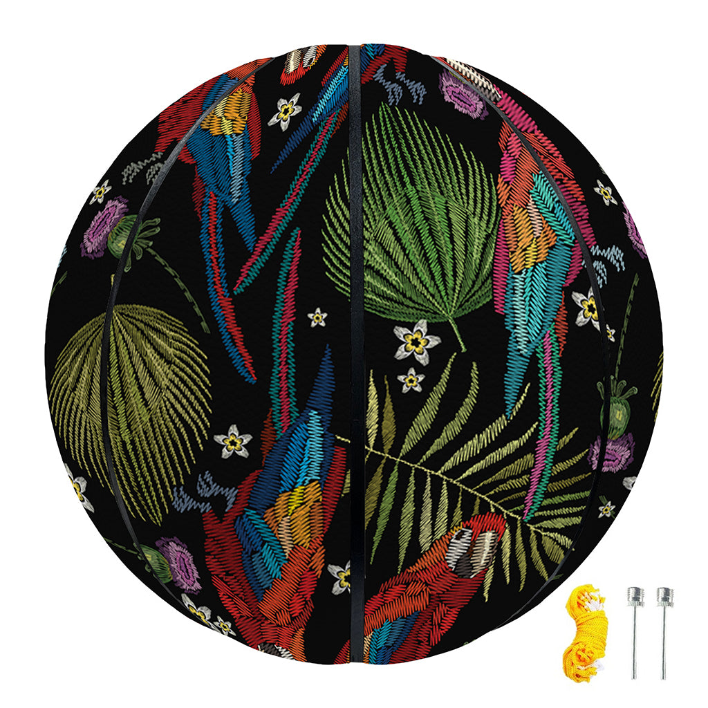 Embroidery Parrot Pattern Print Basketball