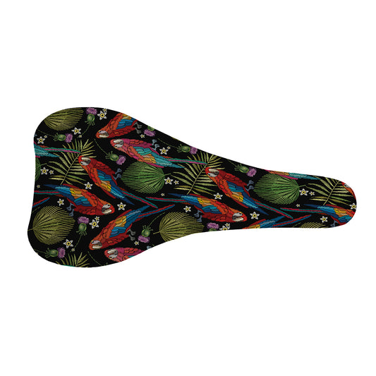 Embroidery Parrot Pattern Print Bicycle Seat Cover