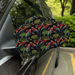 Embroidery Parrot Pattern Print Car Side Mirror Covers