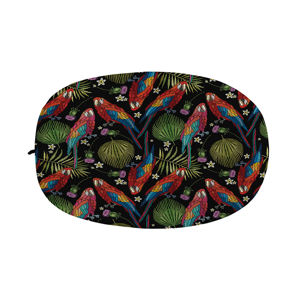 Embroidery Parrot Pattern Print Car Side Mirror Covers