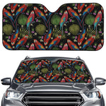 Embroidery Parrot Pattern Print Car Windshield Sun Shade