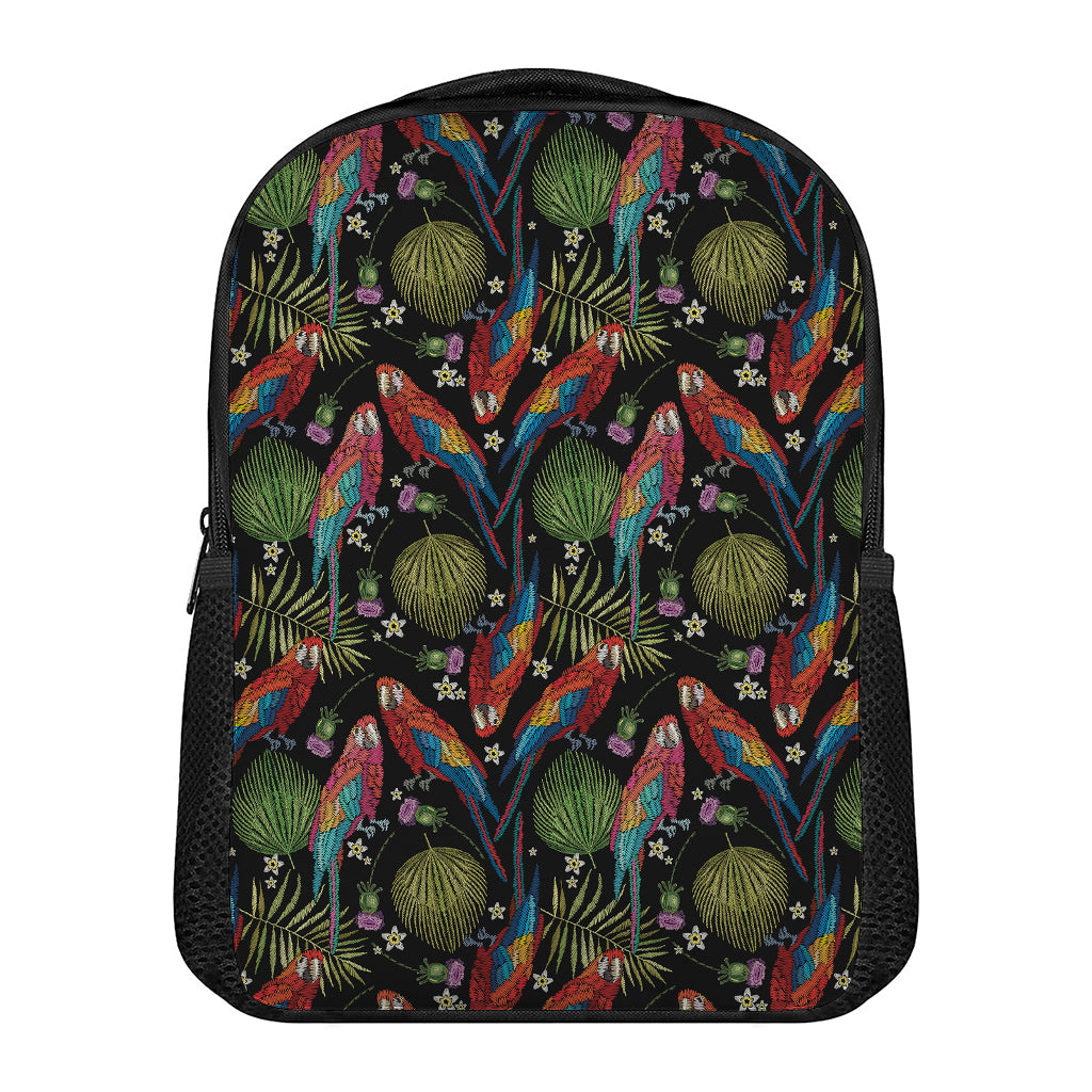 Embroidery Parrot Pattern Print Casual Backpack
