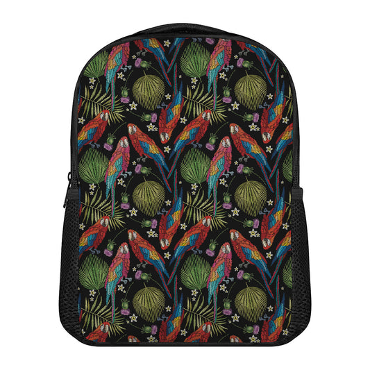 Embroidery Parrot Pattern Print Casual Backpack