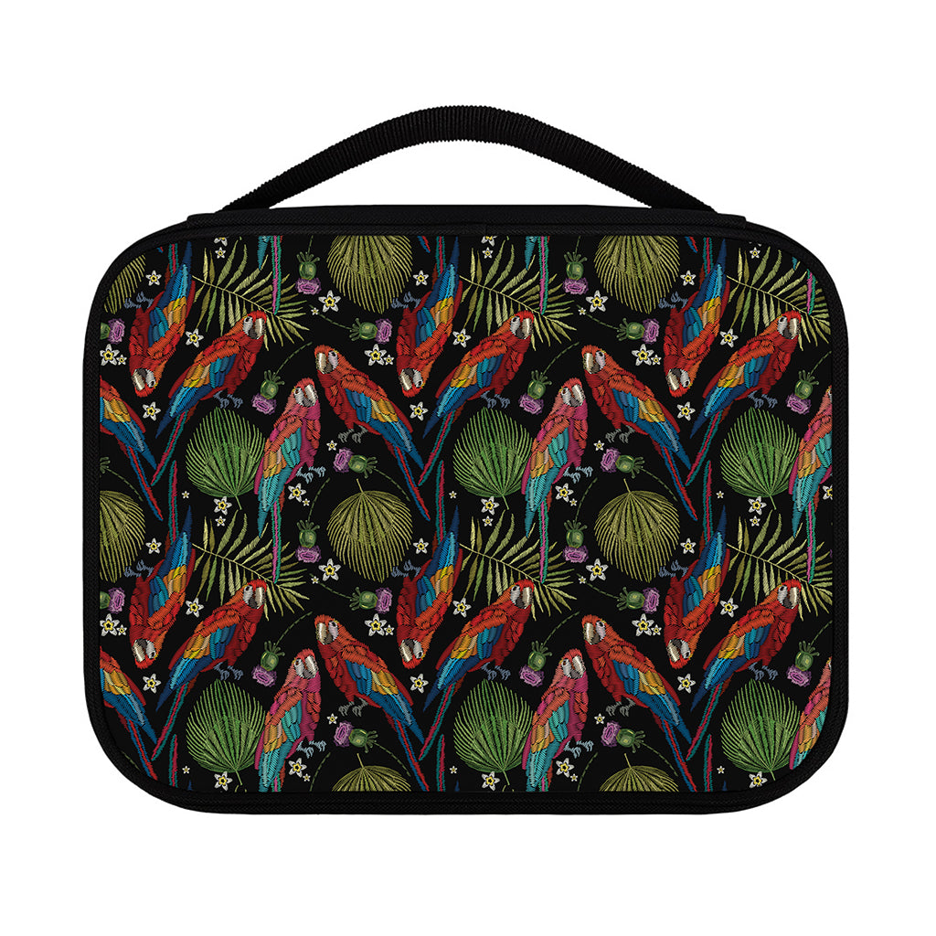 Embroidery Parrot Pattern Print Classic Bible Case