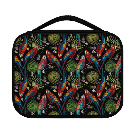 Embroidery Parrot Pattern Print Classic Bible Case