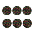 Embroidery Parrot Pattern Print Coaster Set