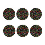 Embroidery Parrot Pattern Print Coaster Set