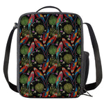 Embroidery Parrot Pattern Print Crossbody Lunch Bag