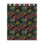 Embroidery Parrot Pattern Print Curtain