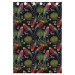 Embroidery Parrot Pattern Print Curtain