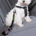 Embroidery Parrot Pattern Print Dog Seat Belt