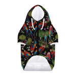 Embroidery Parrot Pattern Print Dog Zip Up Hoodie