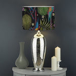 Embroidery Parrot Pattern Print Drum Lamp Shade