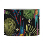 Embroidery Parrot Pattern Print Drum Lamp Shade