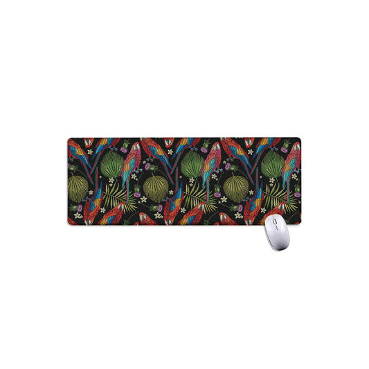 Embroidery Parrot Pattern Print Extended Mouse Pad