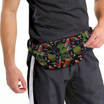 Embroidery Parrot Pattern Print Fanny Pack