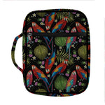 Embroidery Parrot Pattern Print Front Pocket Bible Bag