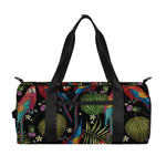 Embroidery Parrot Pattern Print Gym Bag