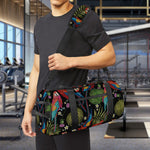 Embroidery Parrot Pattern Print Gym Bag