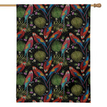 Embroidery Parrot Pattern Print House Flag