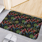 Embroidery Parrot Pattern Print Indoor Door Mat