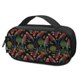 Embroidery Parrot Pattern Print Portable Cooler Travel Case